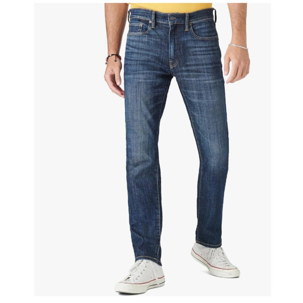 NWT Lucky Brand Mens 410 Athletic Straight Coolmax Stretch Jean 33W x 32L